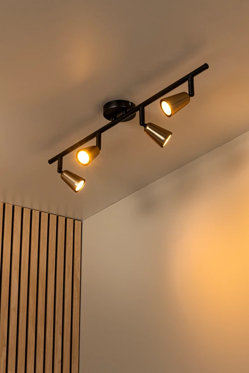 Lucide TIANA - Ceiling spotlight - 4xGU10 - Champagne Color | Essential - atmosphere 1